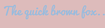 Image with Font Color 99BBDD and Background Color DDBBBB